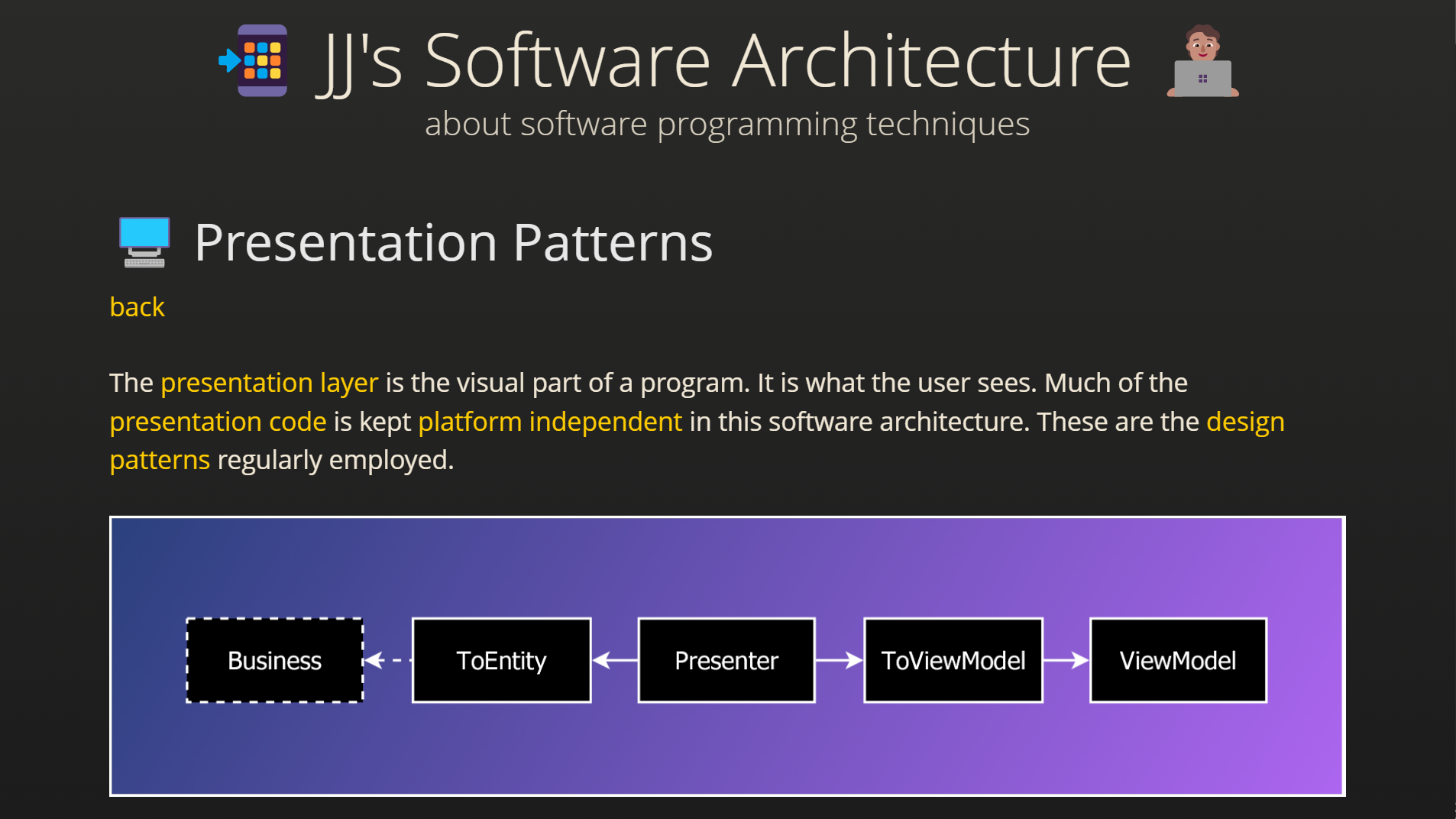 🖥️ Presentation Patterns | 📲 JJ’s Software Architecture 🧑🏽‍💻