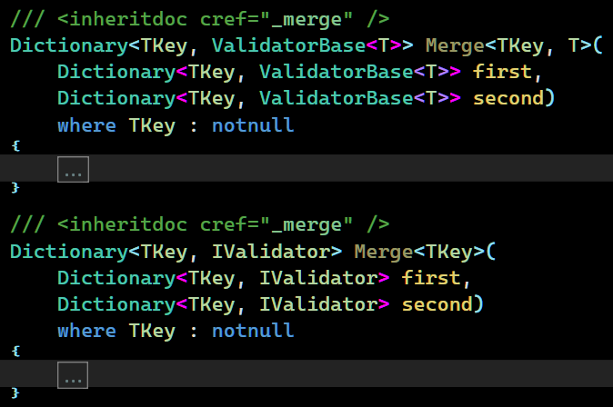 clean inheritdoc cref links near methods with generic type arguments