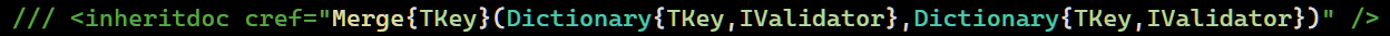 inheritdoc tag with long convoluted cref link with nested generic type arguments