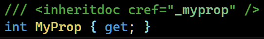Struct syntax showing subtle color in IDE.